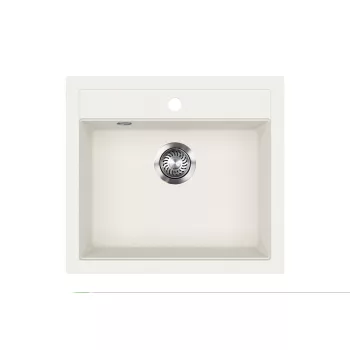 EVIDO QUADRO 6 gránit mosogató, 565 x 510 mm, fehér