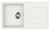 EVIDO EASY 45 S gránit mosogató, 760 x 440 mm, fehér