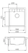 EVIDO EASY 45 gránit mosogató, 460 x 515 mm, fehér