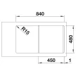 BLANCO LEMIS 45 S-IF fényezett rozsdamentes acél mosogató