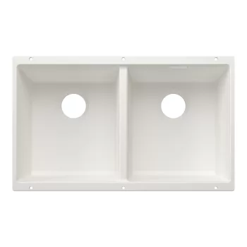  BLANCO SUBLINE 350/350-U SILGRANIT mosogató, fehér, lefolyó nélkül