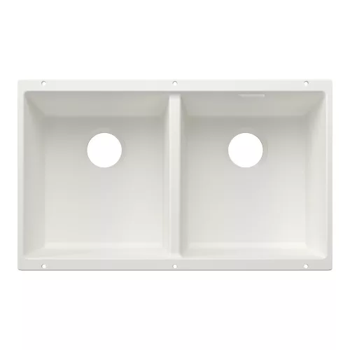 BLANCO SUBLINE 350/350-U SILGRANIT mosogató, fehér, lefolyó nélkül