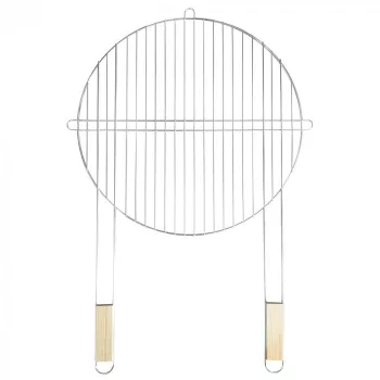 Kerek grillrács fa fogantyúval 51 cm
