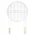 Kerek grillrács fa fogantyúval 51 cm