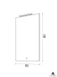 Piramida PERLA 60 G fürdőszobai tükör LED világítással - érintőkapcsolóval - 60 x 80 x 4 cm