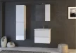 Piramida AKVA 60 R Tükrös fürdőszobai szekrény -2 ajtós kivitel - LED világítással - 60 x 69 x 13 cm