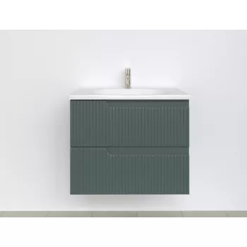   Piramida EURIDIKA fali fürdőszobabútor - műmárvány mosdóval -2 fiókos - PINO ZÖLD - 65 x 48 x 53 cm