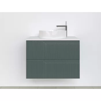   Piramida EURIDIKA fali fürdőszobabútor - mosdópult mosdó nélkül -2 fiókos - PINO ZÖLD - 74x48 x53 cm