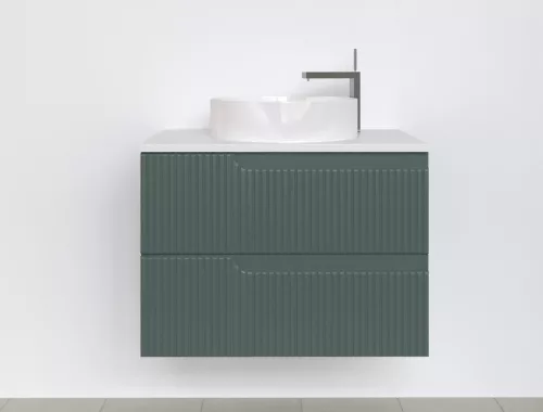 Piramida EURIDIKA fali fürdőszobabútor - mosdópult mosdó nélkül -2 fiókos - PINO ZÖLD - 74x48 x53 cm