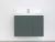 Piramida EURIDIKA fali fürdőszobabútor - műmárvány mosdóval -2 ajtós - PINO ZÖLD - 75 x 48 x 53 cm