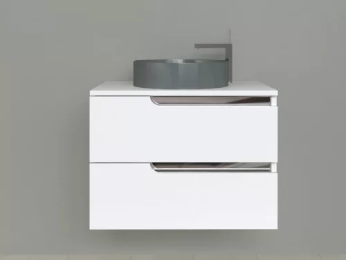 Piramida EURIDIKA fali fürdőszobabútor - mosdópult mosdó nélkül -2 fiókos - 74 x 48 x 53 cm