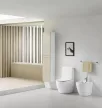 Eros ES OVAL monoblokk WC - perem nélküli - WC ülőkével komplett