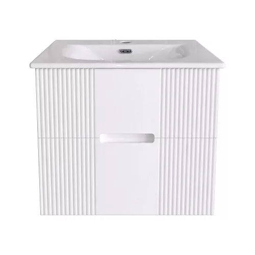 TMP MODENA 60 fali függesztett fürdőszobabútor - SKY E-8099-60 porcelán mosdóval - 61 x 46 x 52 cm