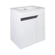 TMP VISION 50 fali függesztett fürdőszobai bútor - SKY 3 E-8099-50 porcelán mosdóval - 51 x 40 cm