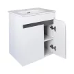 TMP VISION 50 fali függesztett fürdőszobai bútor - SKY 3 E-8099-50 porcelán mosdóval - 51 x 40 cm