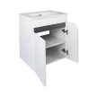 TMP VISION 50 fali függesztett fürdőszobai bútor - SKY 3 E-8099-50 porcelán mosdóval - 51 x 40 cm