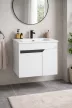 TMP VISION 55 fali függesztett fürdőszobai bútor - SKY E-8099-55 porcelán mosdóval - 55 x 46 cm