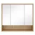 TMP SLIM STRIPE tükrös szekrény - 75 x 65 cm