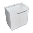Piramida EURIDIKA 60 LH fali fürdőszobabútor - műmárvány mosdóval - 2 ajtós - 60 x 64 x 38 cm