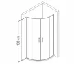 Vela Banyo TMP zuhanykabin - 90 ÍVES - 5 mm víztiszta vízlepergető üveggel - 90 x 90 x 190 cm