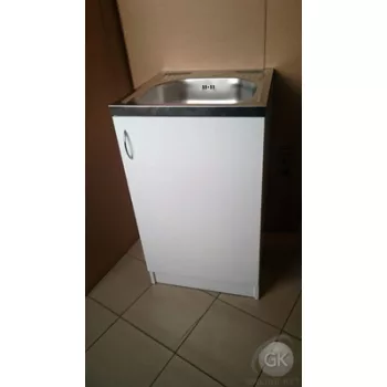   500X500 Komplett 1 medencés nyílóajtós mosogatószekrény FEHÉR