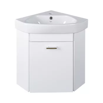   VivaStyle ARDA fali sarokszekrény CeraStyle ARDA porcelán sarokmosdóval 46 x 46 cm - JOBBOS