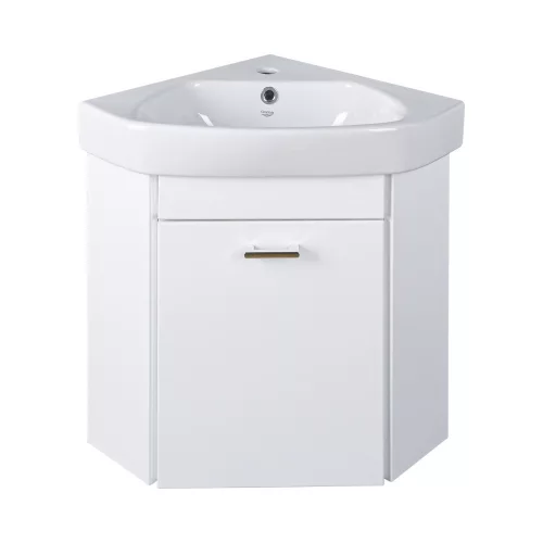 VivaStyle ARDA fali sarokszekrény CeraStyle ARDA porcelán sarokmosdóval 46 x 46 cm - JOBBOS