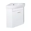 VivaStyle ARDA fali sarokszekrény CeraStyle ARDA porcelán sarokmosdóval 46 x 46 cm - JOBBOS