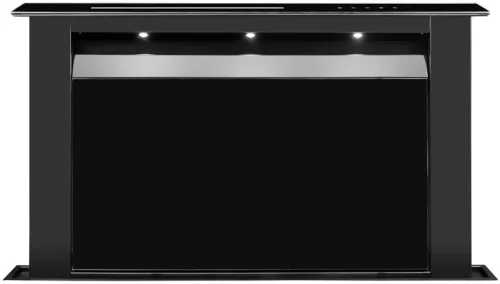 Ciarko Design Moondraft Matte Black/Black Glass 60 pultból kiemelkedő páraelszívó, fekete