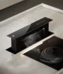 Ciarko Design Moondraft Matte Black/Black Glass 60 pultból kiemelkedő páraelszívó, fekete