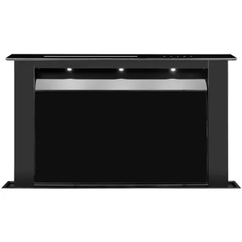   Ciarko Design Moondraft 90 cm fekete pultból kiemelkedő páraelszívó