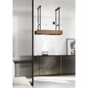   Ciarko Design MINIMAL 1 120 cm fekete sziget páraelszívó (panellal)
