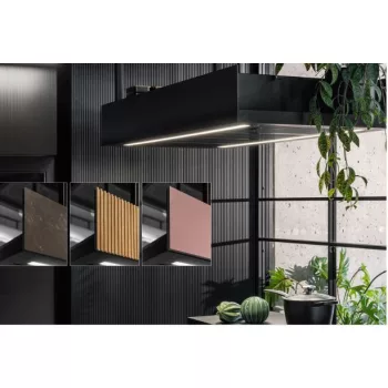   Ciarko Design MINIMAL 1 90 cm fekete sziget páraelszívó (oldalsó panel nélkül)