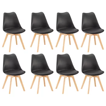 Silla étkezőszék 8 db fekete színben