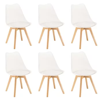 Silla étkezőszék 6 db fehér színben