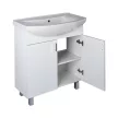 VivaStyle EKONOMIK 75 lábon álló 2 ajtós fürdőszobabútor Sanovit ZENON 6075 mosdóval 75 x 50 cm