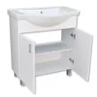 VivaStyle EKONOMIK 75 lábon álló 2 ajtós fürdőszobabútor Sanovit ZENON 6075 mosdóval 75 x 50 cm
