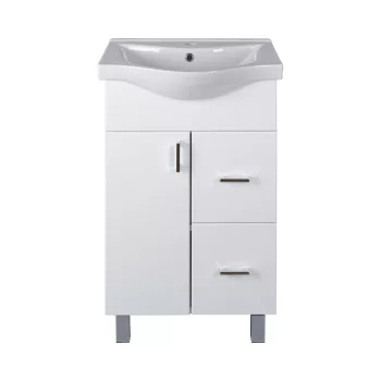   VivaStyle BIANKA 55 lábon álló fürdőszobabútor 2 fiókos Sanovit ALBATROS 10055 mosdókagyló 54,5x45cm