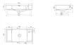 VivaStyle PANEL- KMT 60 lábon álló fürdőszobabútor CeraStyle SHARP -JOBB CSAPLYUKAS mosdóval 60x30cm