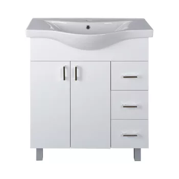   VivaStyle BIANKA 80 lábon álló fürdőszobabútor 3 fiókos Sanovit ALBATROS 10080 mosdóval 79,5 x 46 cm