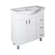VivaStyle BIANKA 80 lábon álló fürdőszobabútor 3 fiókos Sanovit ALBATROS 10080 mosdóval 79,5 x 46 cm