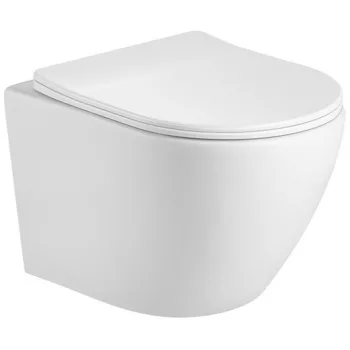   Eros ES BELLA SLIM fali WC - perem nélküli - WC ülőkével - VORTEX örvényöblítéssel - 49 cm