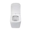 Eros ES QUADRO fali wc - ülőkével komplett - perem nélküli öblítés - 49,5 cm
