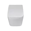 Eros ES QUADRO fali wc - ülőkével komplett - perem nélküli öblítés - 49,5 cm