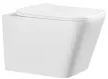 Eros ES QUADRO fali wc - ülőkével komplett - perem nélküli öblítés - 49,5 cm