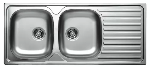 LIVINOX CLASSIC 138 karcálló szövetmintás rozsdamentes acél mosogató, 1160 x 500 mm