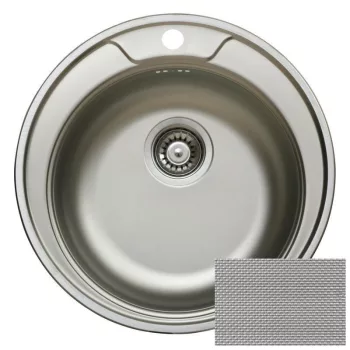   LIVINOX RONDO 145 karcálló szövetmintás rozsdamentes acél mosogató, 480 mm