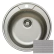 LIVINOX RONDO 145 karcálló szövetmintás rozsdamentes acél mosogató, 480 mm