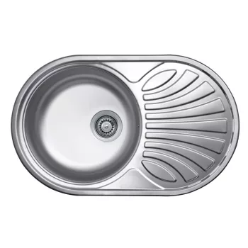   LIVINOX RONDO 159 karcálló szövetmintás rozsdamentes acél mosogató, 770 x 480 mm
