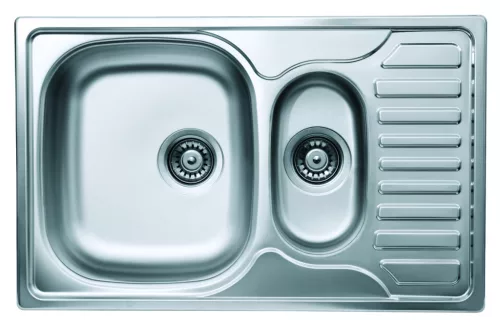 LIVINOX OBERON 174 karcálló szövetmintás rozsdamentes acél mosogató, 780 x 490 mm